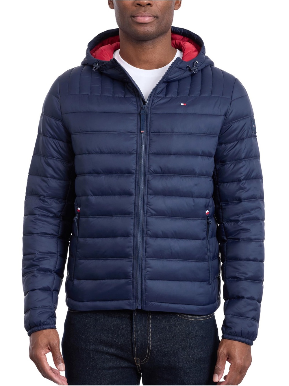 Tommy Hilfiger Men's Classic Hooded Puffer Jacket Size M NEW